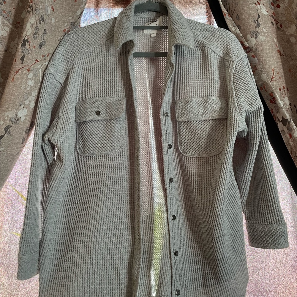 Aerie Gray Button Down Shirt for Women